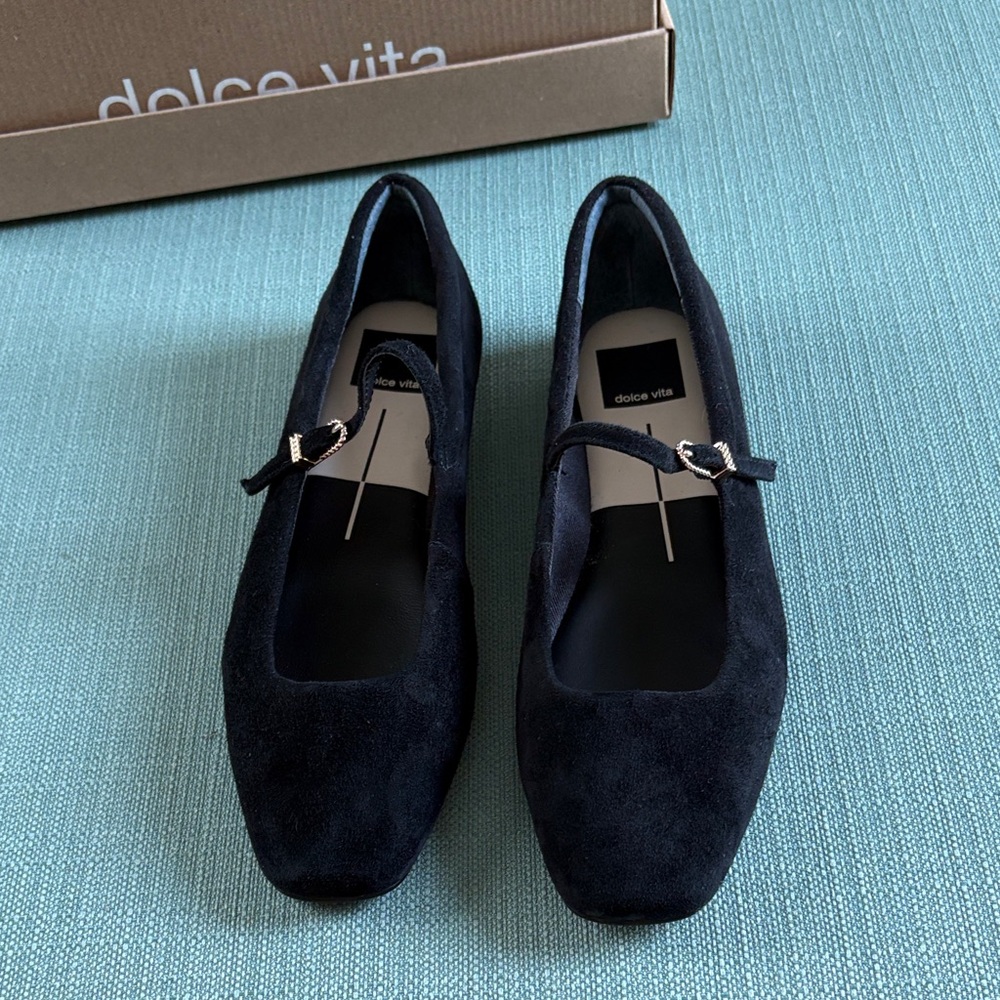 Dolce Vita Black Suede Flats